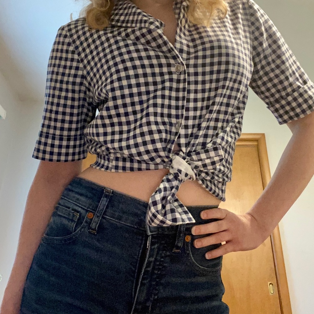 Vtg 70s button-down shirt 🖤 - Picture 4 of 5